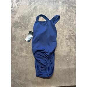 Speedo Women's Swimsuit One Piece Pro‎ Lt Super Pro Solid Team Navy Size 28 NWT